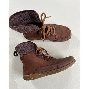 Chaco Sz 7 Barbary Women Mahogany Waterproof Leather Ankle Boots Shoes